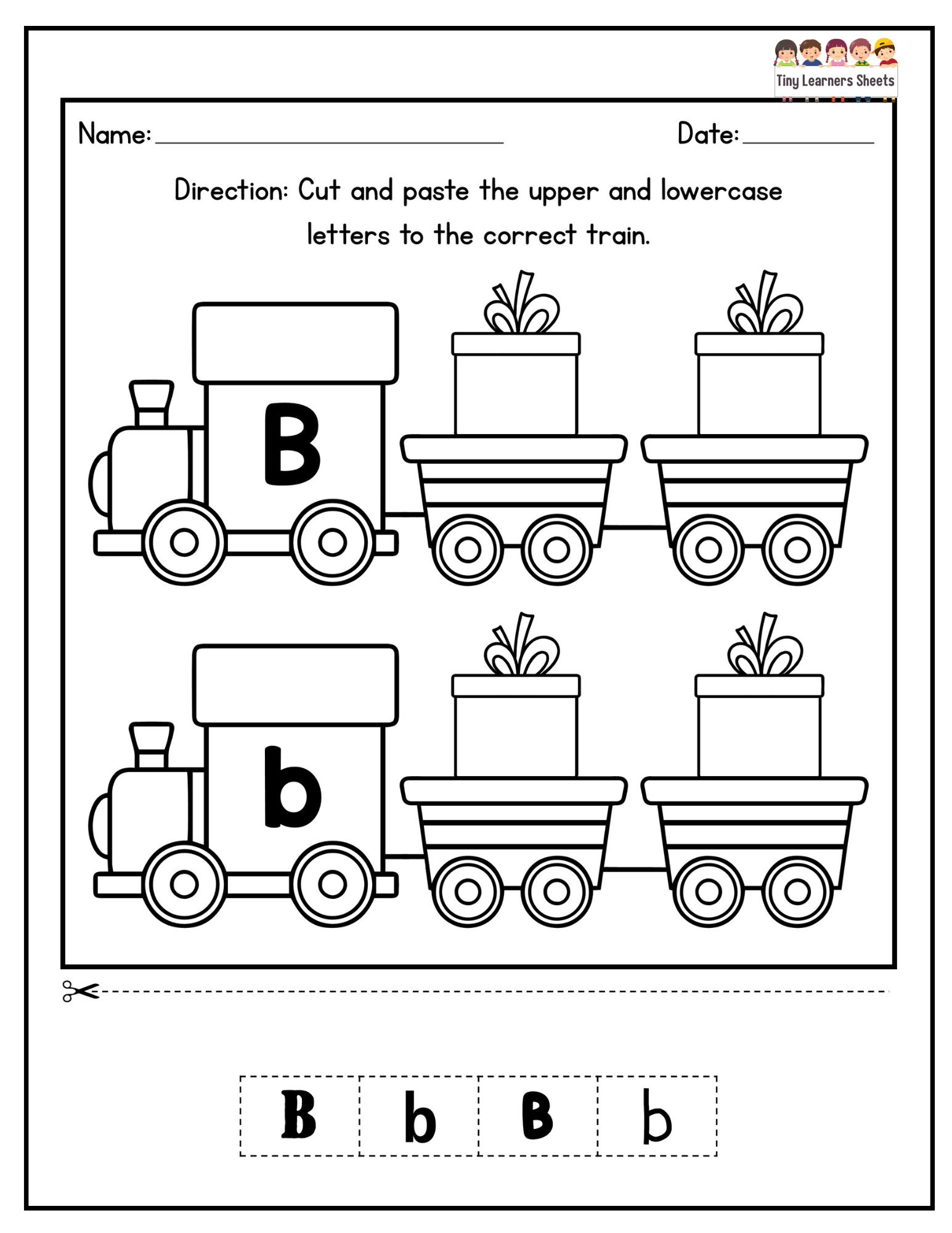 Cut And Past Letter B